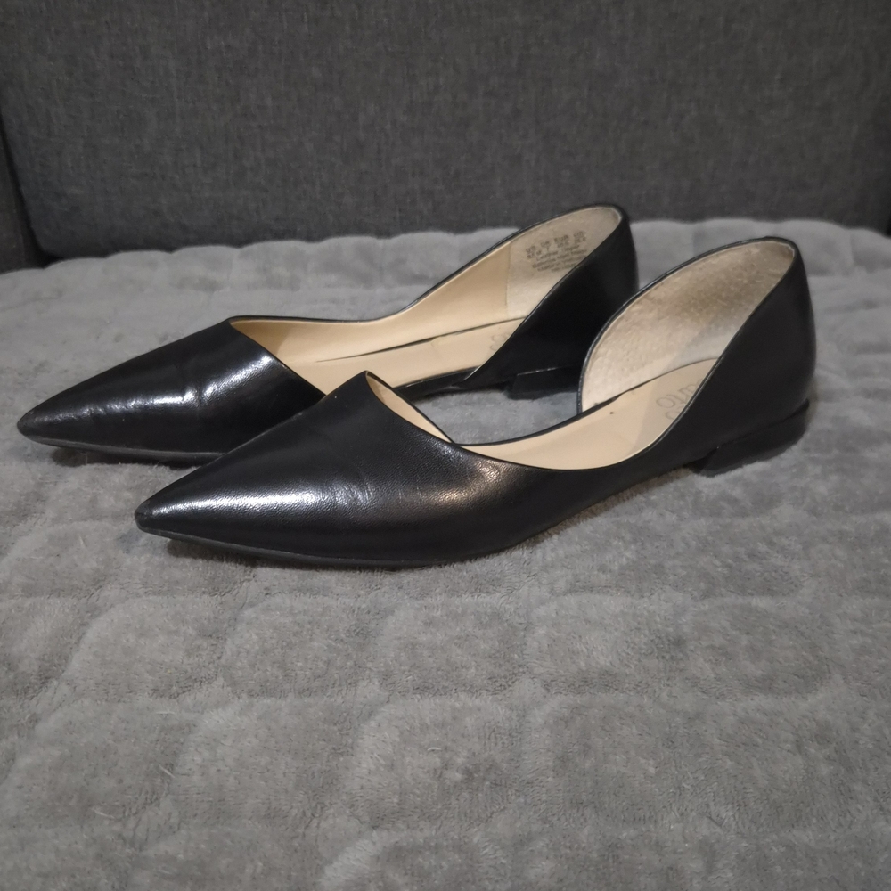 Franco Sarto Black Pointed Flats